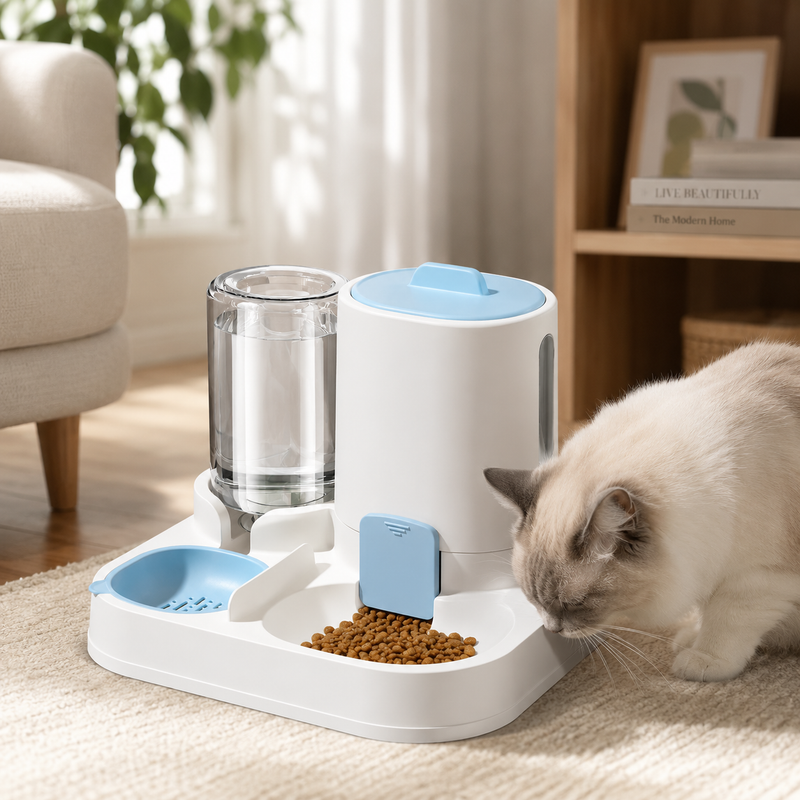 FlowFeast™ 2-in-1 Gravity Pet Feeder & Water Dispenser LARTINOPET