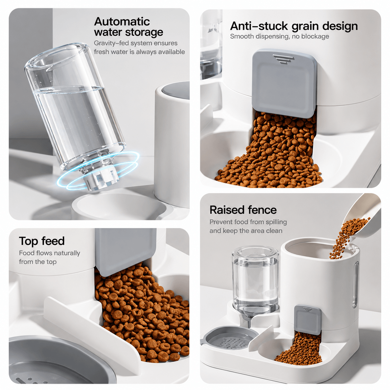 FlowFeast™ 2-in-1 Gravity Pet Feeder & Water Dispenser LARTINOPET