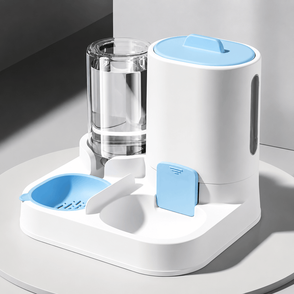 FlowFeast™ 2-in-1 Gravity Pet Feeder & Water Dispenser