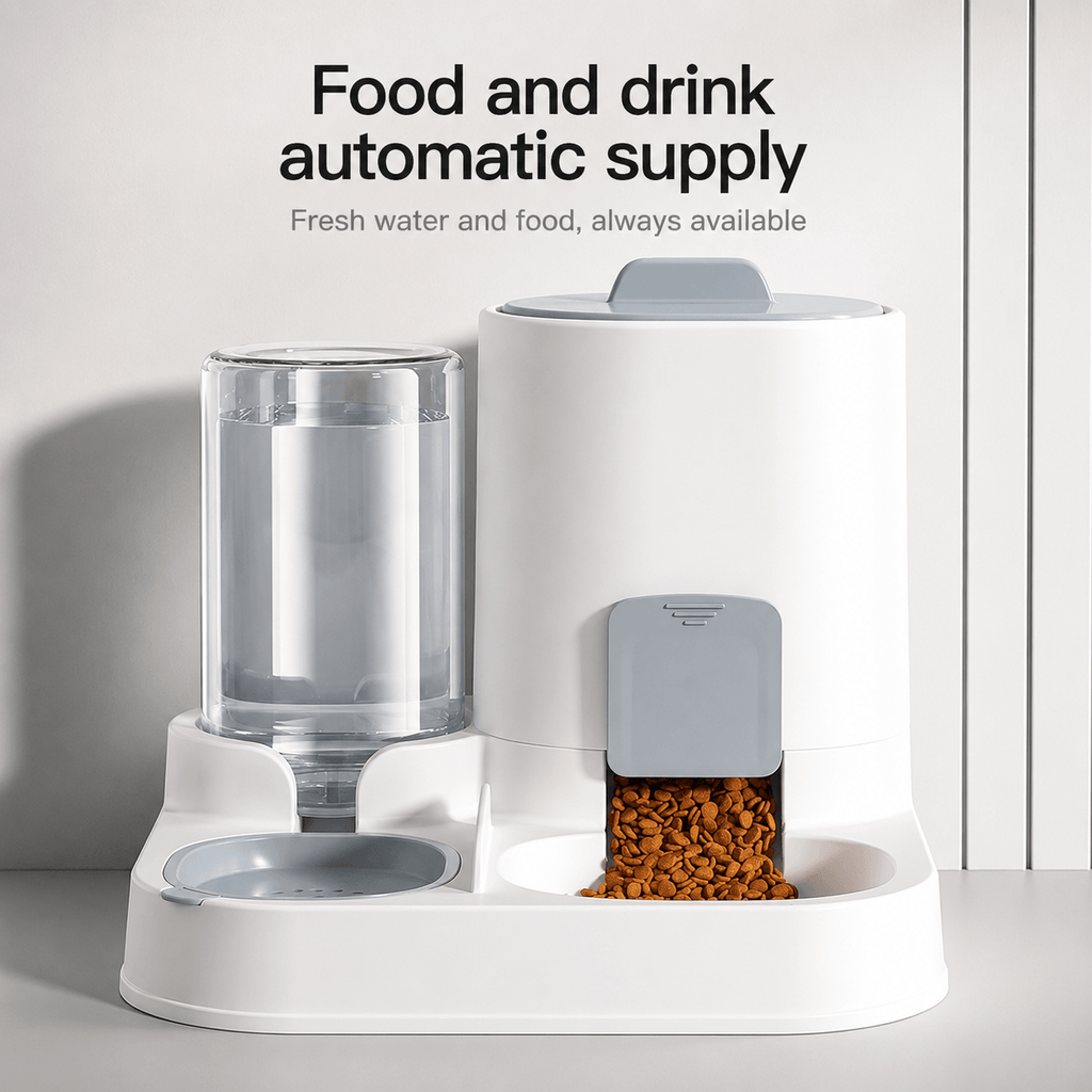 FlowFeast™ 2-in-1 Gravity Pet Feeder & Water Dispenser LARTINOPET