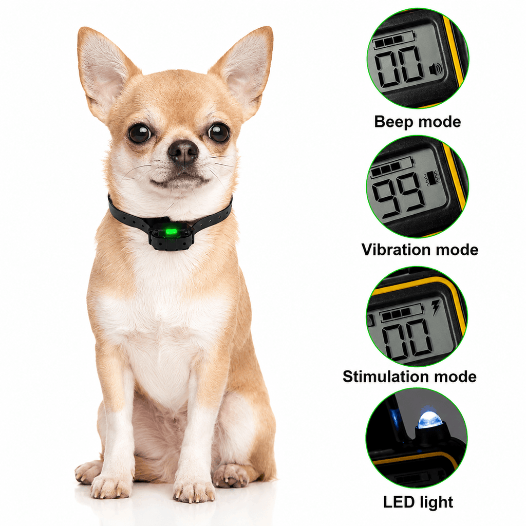 ProTrain™ Rechargeable Dog Training Collar with Remote – Waterproof 800m Range by LARTINOPET