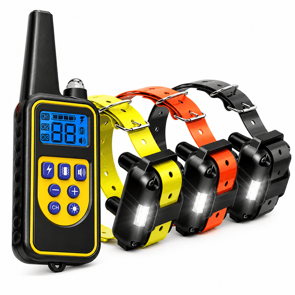 ProTrain™ Rechargeable Dog Training Collar with Remote – Waterproof 800m Range